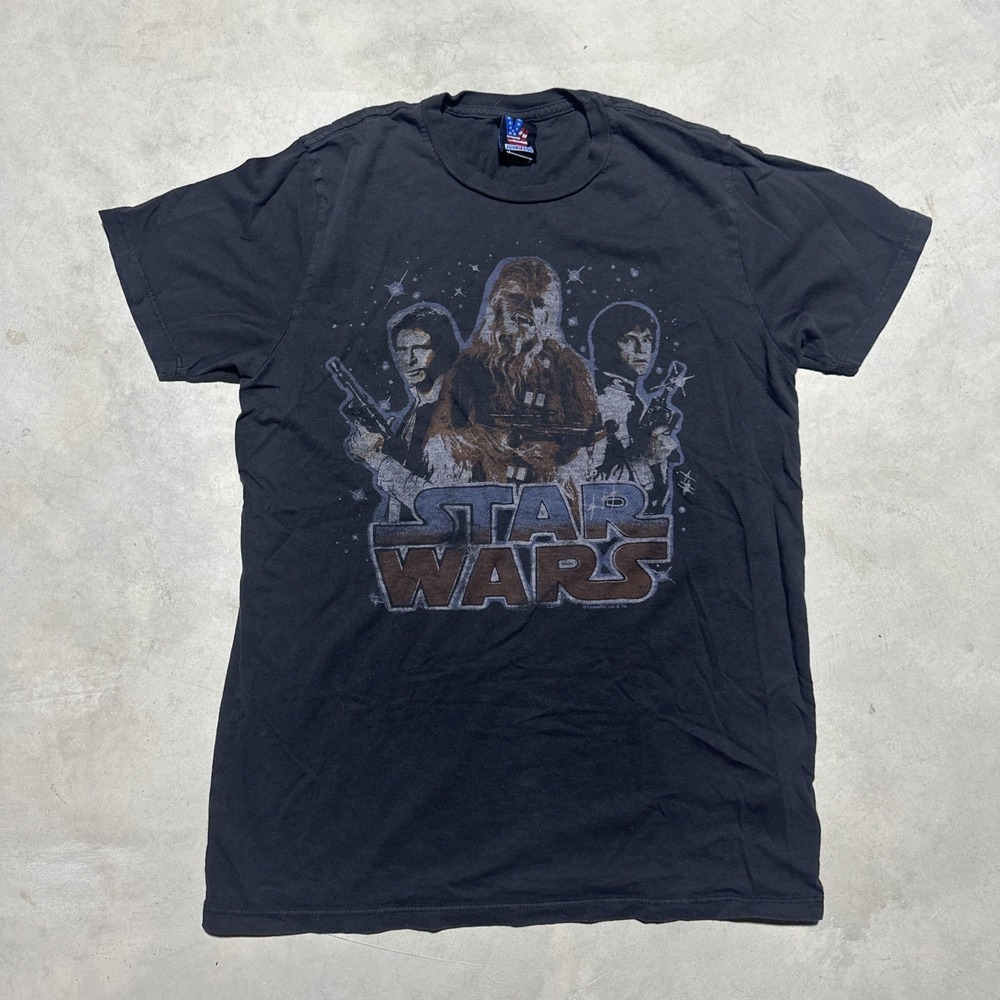 Star Wars Shirt Men's SZ S Graphic Tee T-Shirt Junk Food USA MADE Chewy Luke